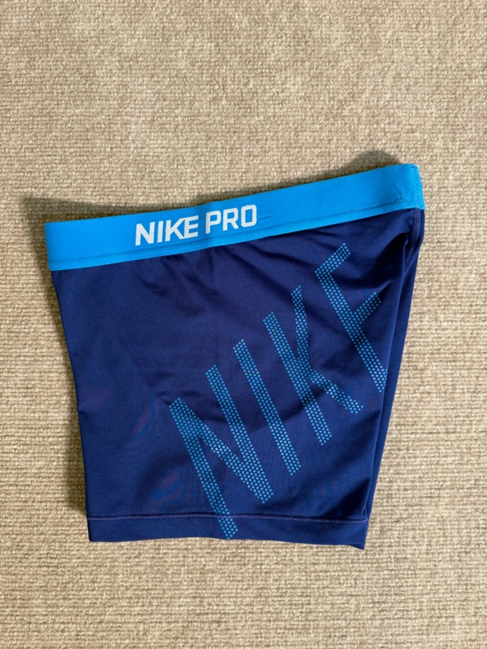 Nike Pro Women’s 3” Blue Compression Shorts Athletic Training Performance - M